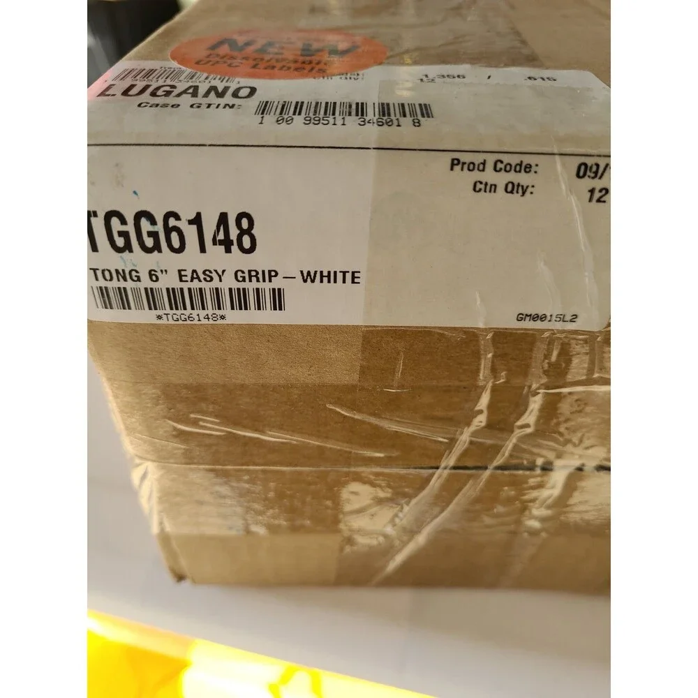 Cambro - TGG6148 - 6 Inch White Lugano® Tongs Pack of 12 Catering Party Supplies